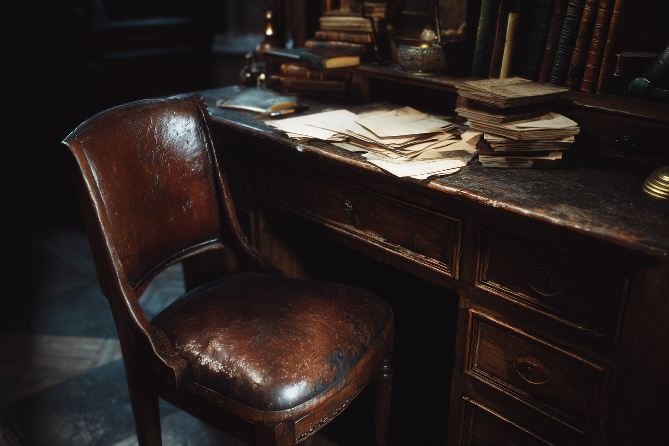 Un vieux bureau | Source : Midjourney