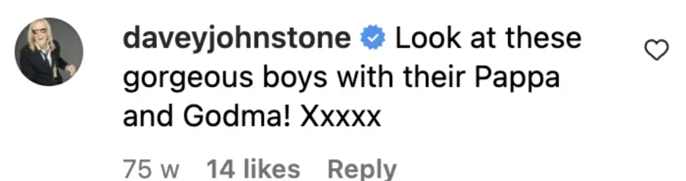 Commentaire sur la page d'Elton John | Source : Instagram/eltonjohn