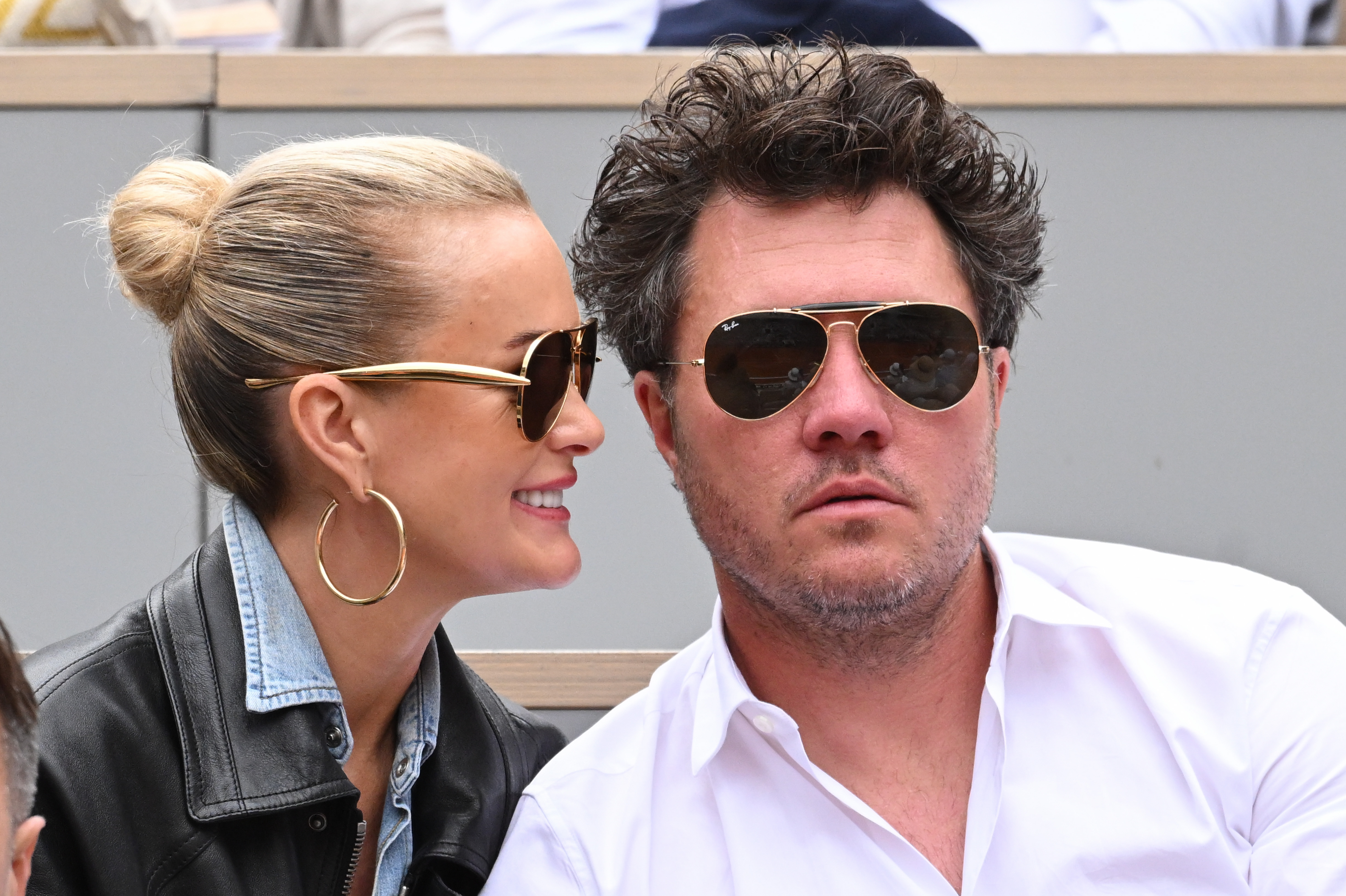 Laetitia Hallyday et Frédéric Suant sont vus à Roland Garros le 26 mai 2025 à Paris, France I Source : Getty Images
