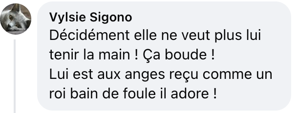 Commentaire d'un internaute sur le geste de Brigitte Macron envers son époux, le président Emmanuel Macron. | Source : Facebook/Madame Figaro
