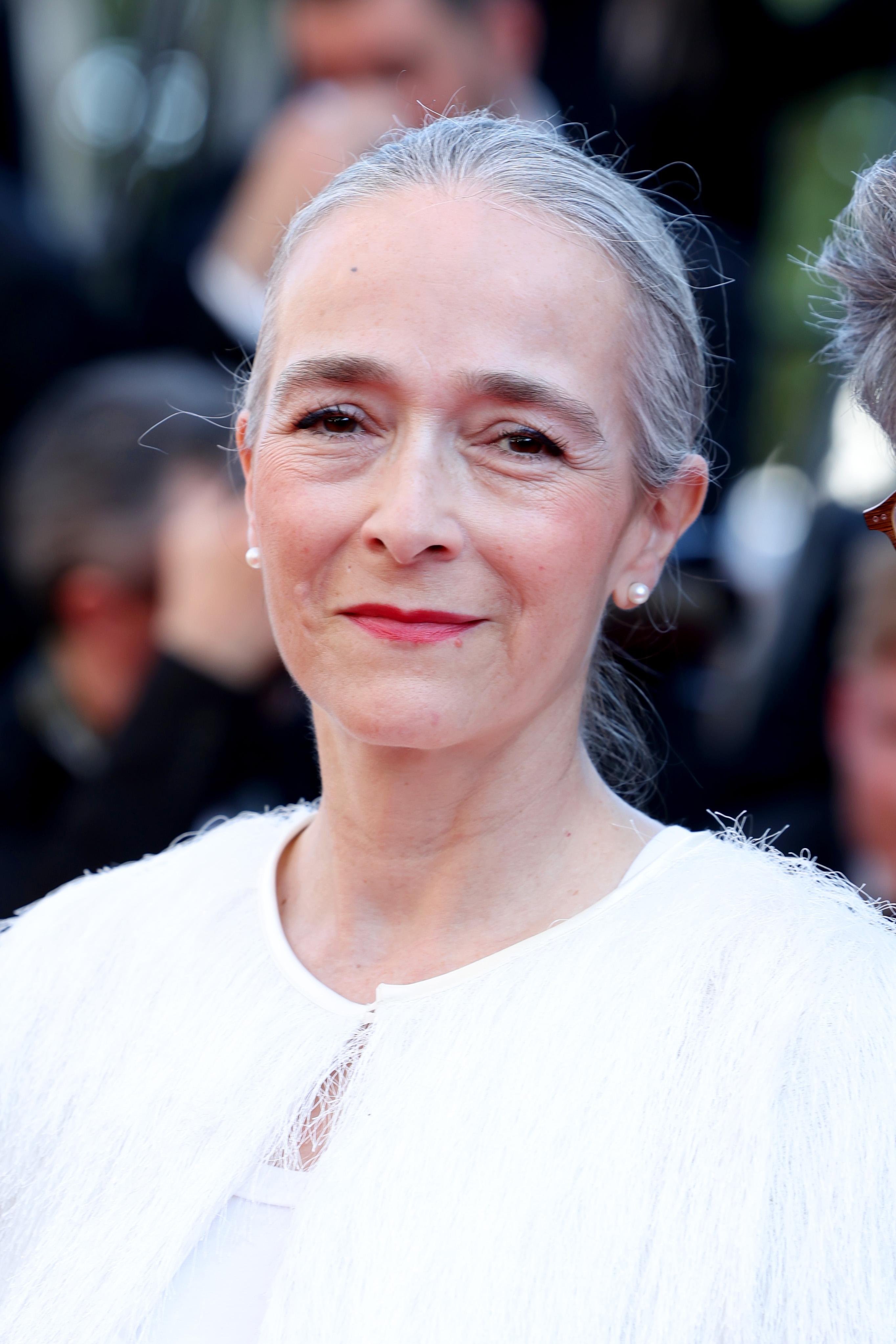 Delphine Ernotte-Cunci assiste au tapis rouge de la cérémonie de clôture du 77e Festival de Cannes au Palais des Festivals, le 25 mai 2024 à Cannes, en France I Source : Getty Images