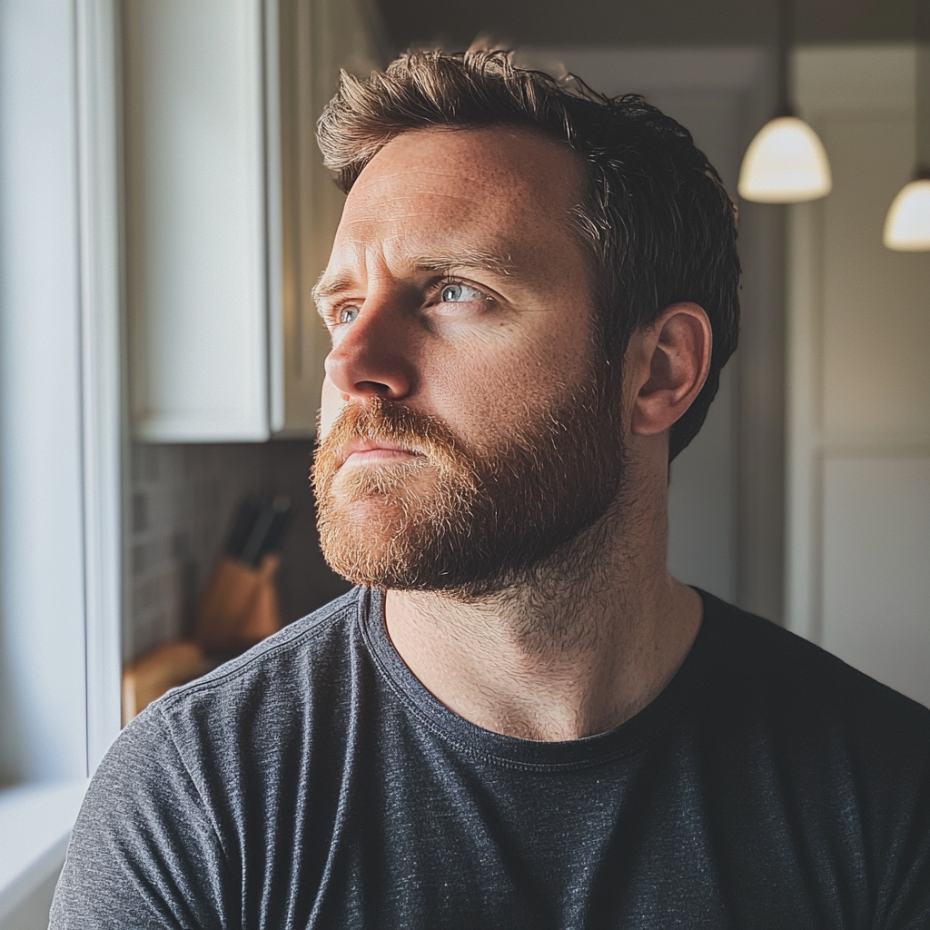 Un homme debout dans une cuisine | Source : Midjourney