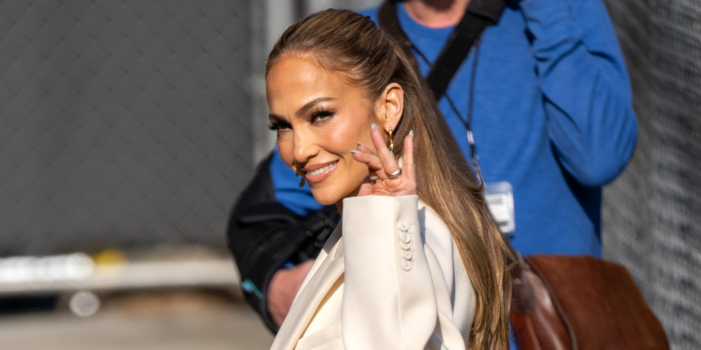 Jennifer Lopez sur le plateau de "Jimmy Kimmel Live" le 20 mai 2024 à Los Angeles, Californie. | Source : Getty Images
