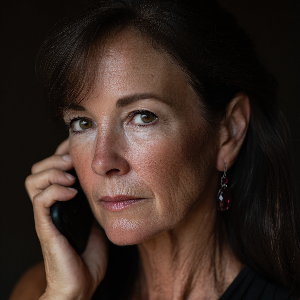 Une femme âgée qui parle au téléphone | Source : Midjourney