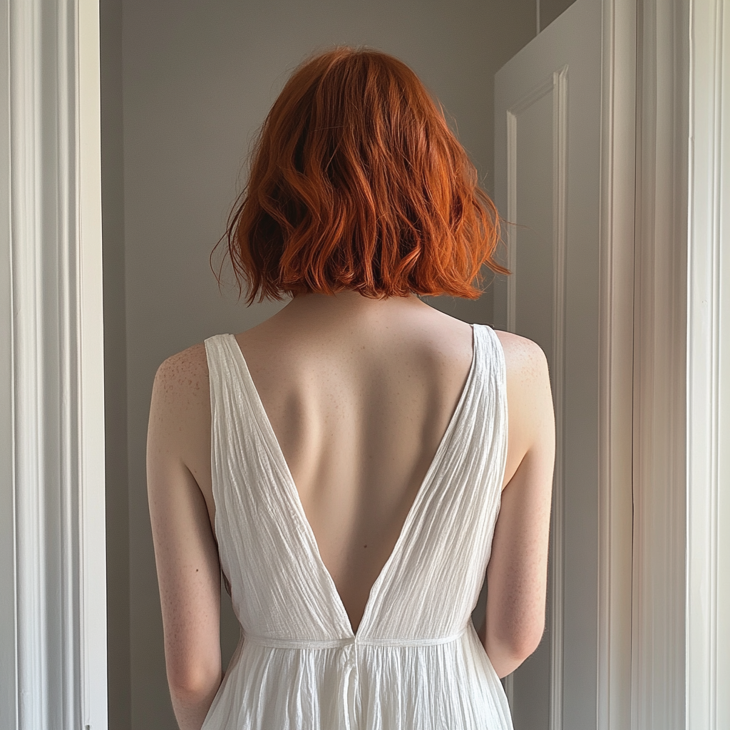 Une femme qui franchit une porte | Source : Midjourney