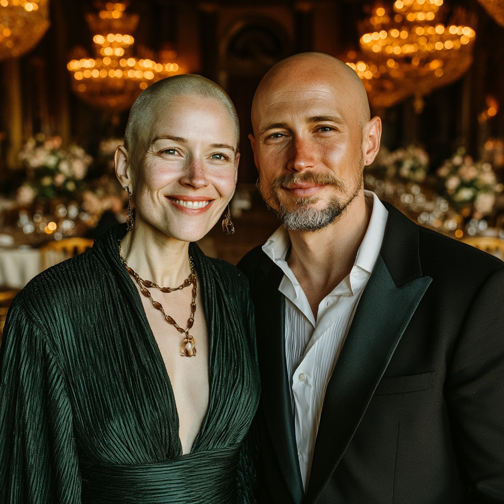 Un couple heureux arrivant à un mariage | Source : Midjourney