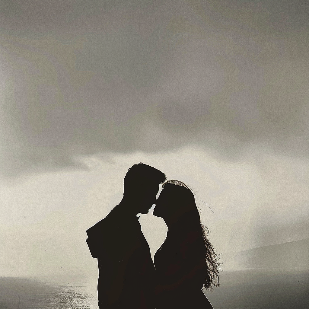 La silhouette d'un couple | Source : Midjourney