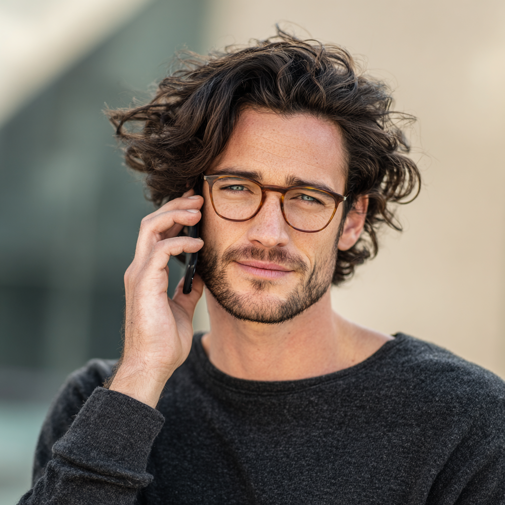 Un homme qui parle au téléphone | Source : Midjourney