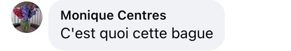 Commentaires d'une internaute concernant la bague d'Emmanuel Macron | Source : Facebook/AmoMamaFrance