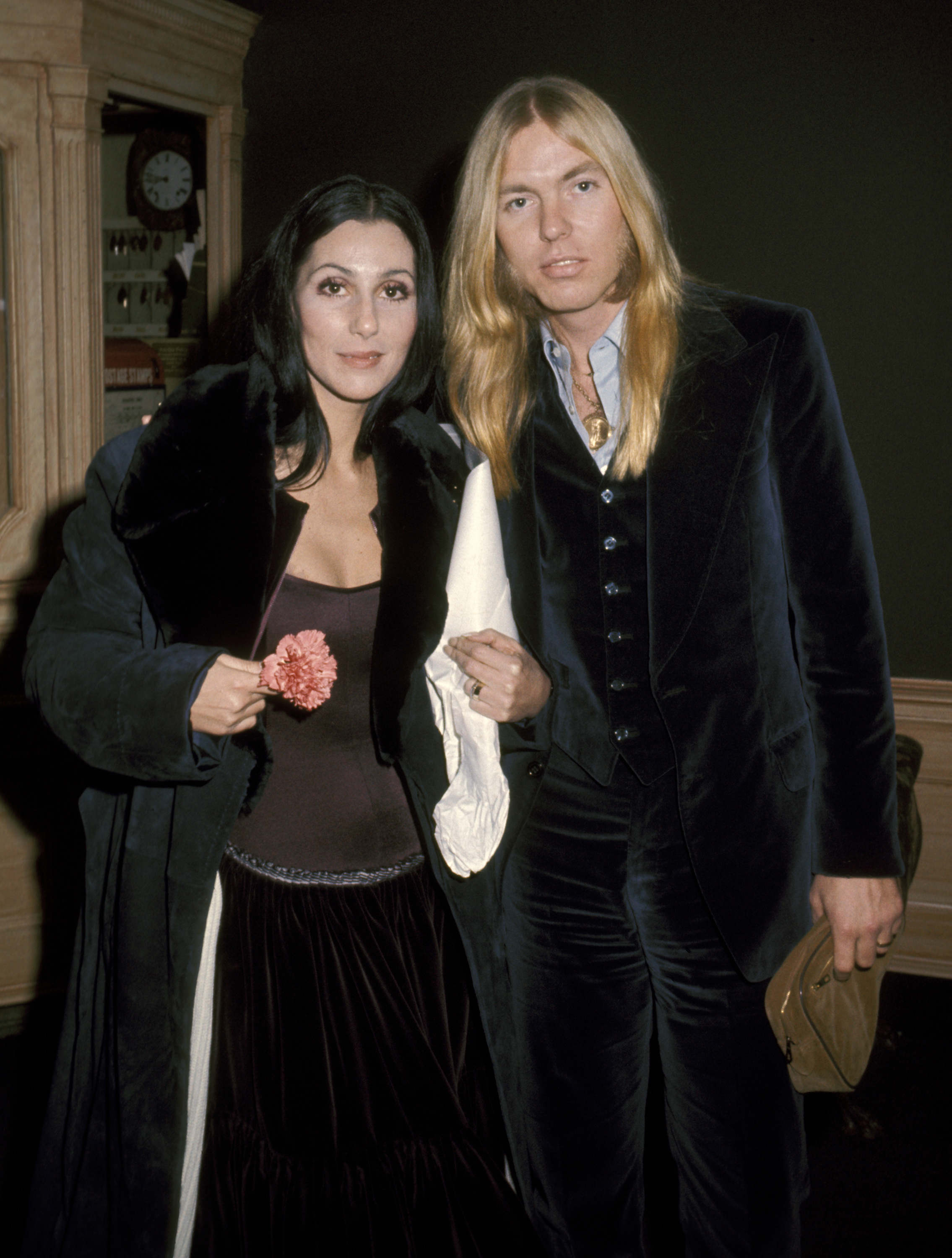 Cher et Gregg Allman à Washington, DC pour l'investiture de Jimmy Carter, le 21 janvier 1977. | Source : Getty Images