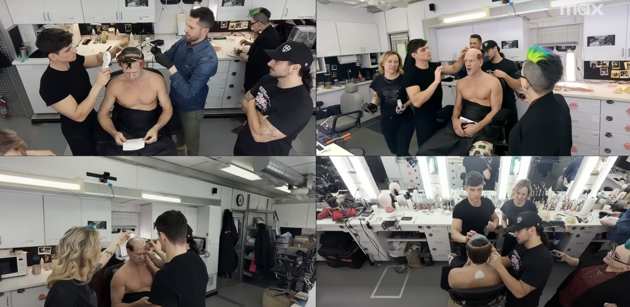 La transformation maquillage de Colin Farrell pour la série « The Penguin » à partir d'une vidéo datée du 7 octobre 2024 | Source : YouTube/Max