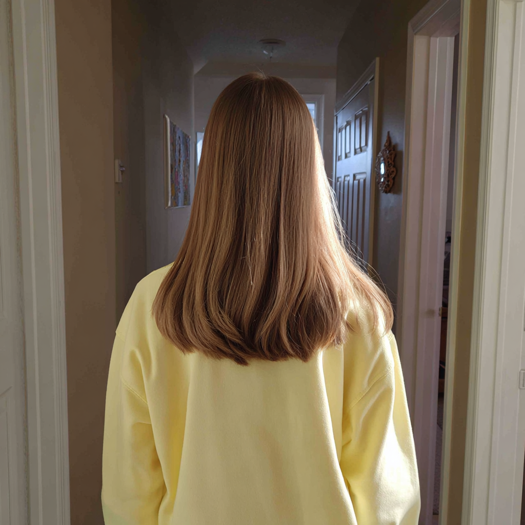Une fille marchant dans un couloir | Source : Midjourney