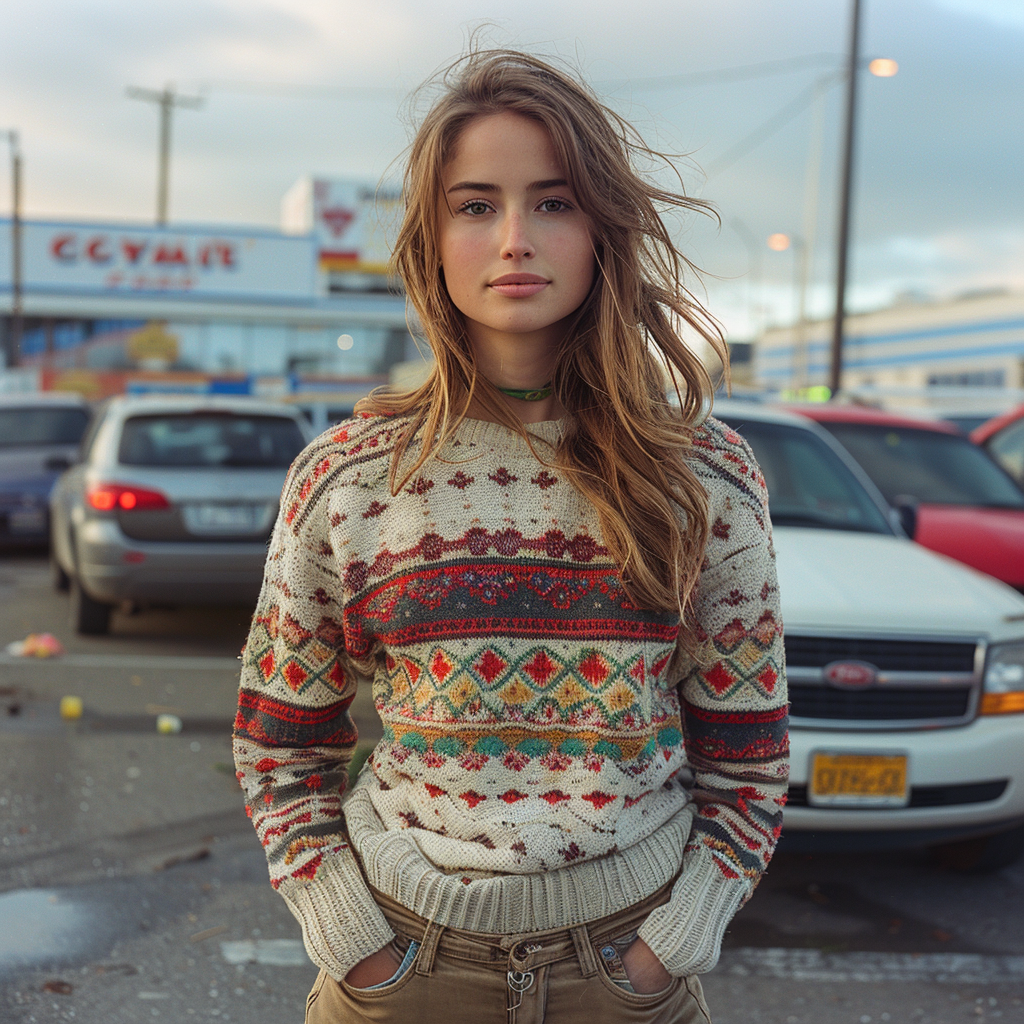 Une femme avec un vieux pull | Source : Midjourney
