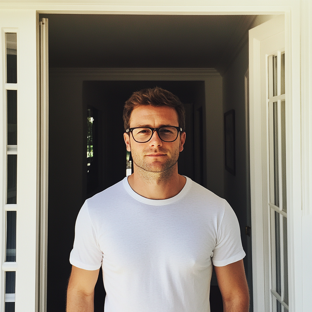 Un homme debout dans l'embrasure d'une porte | Source : Midjourney