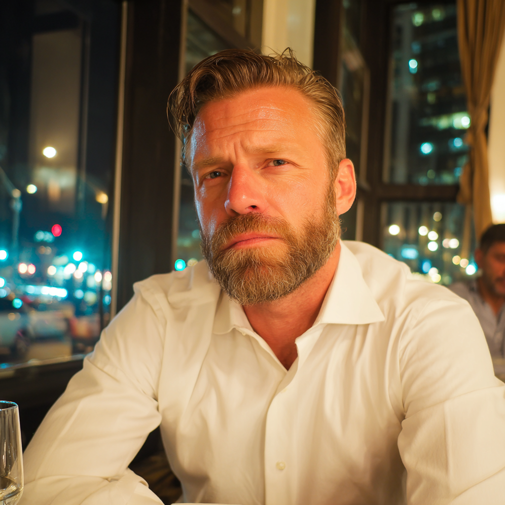 Gros plan sur un homme qui fronce les sourcils | Source : Midjourney