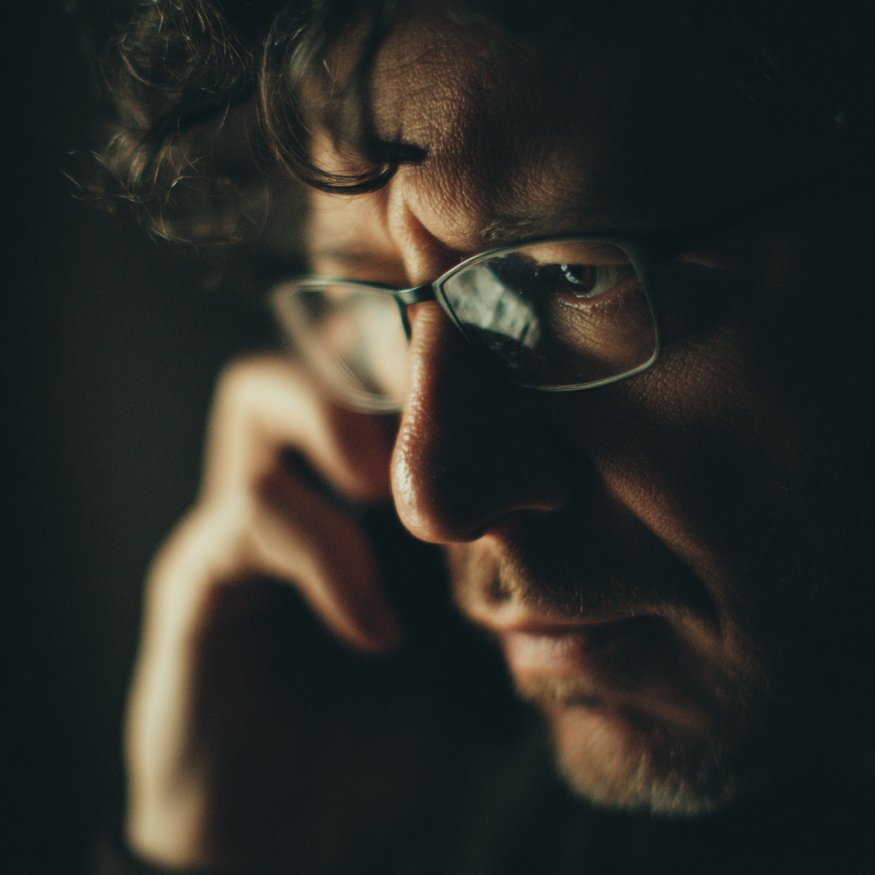 Un homme au téléphone | Source : Midjourney