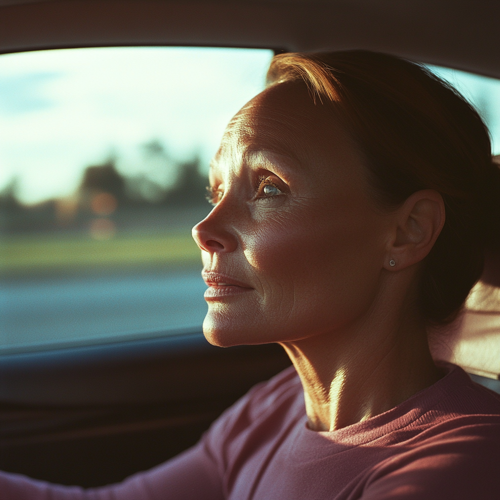 Une femme désespérée au volant | Source : Midjourney