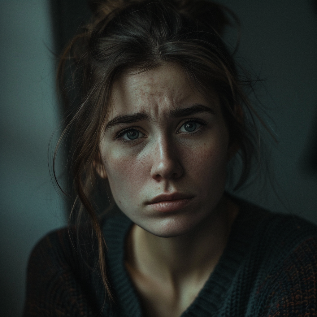 Une femme a l'air triste et désemparée | Source : Midjourney