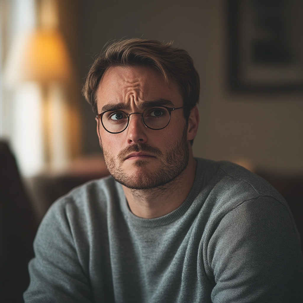 Un homme qui fronce les sourcils | Source : Midjourney