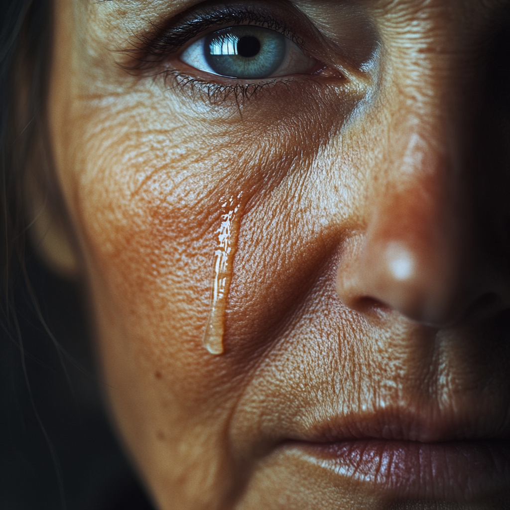 Une femme âgée qui pleure | Source : Midjourney