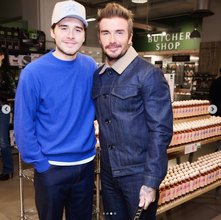 Brooklyn et David Beckham vus le 1er mars 2024, à Paris, France | Source : Getty Images
