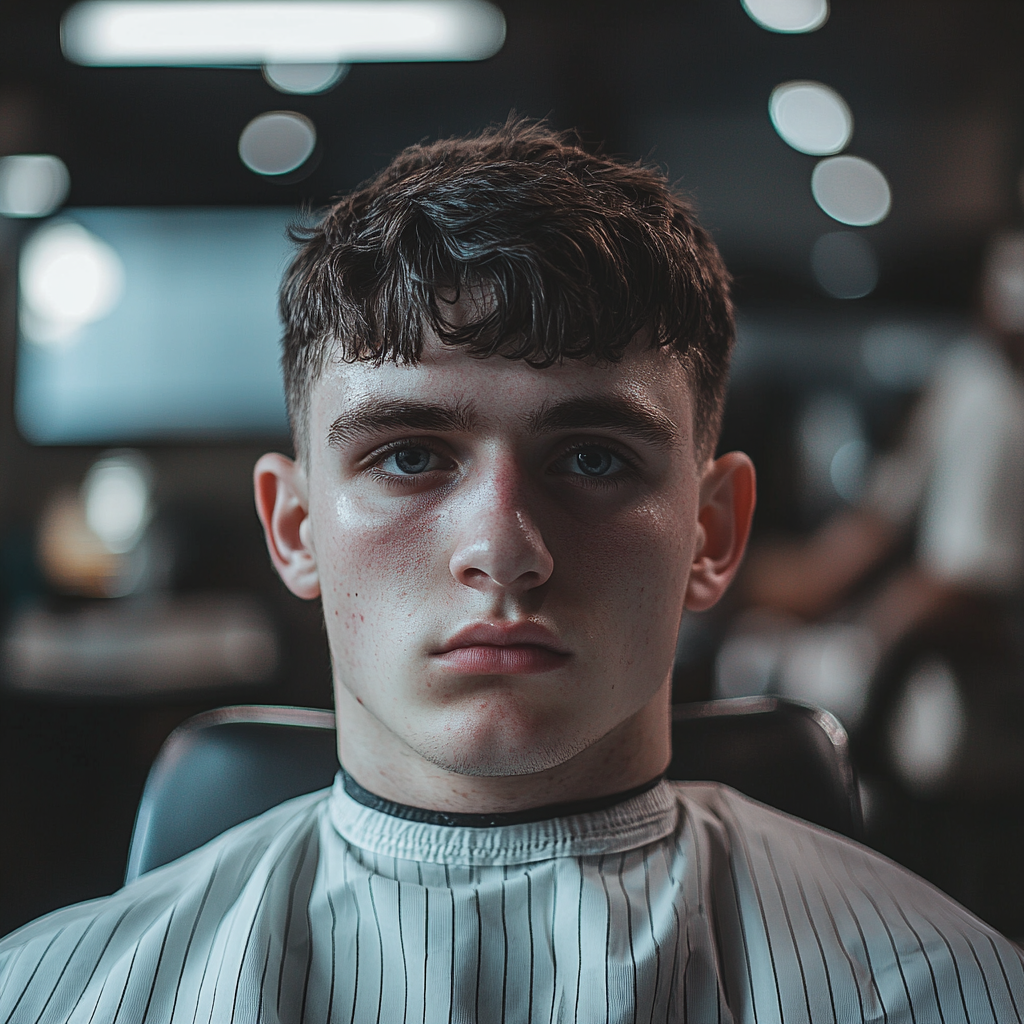 Un homme perplexe dans un fauteuil de barbier | Source : Midjourney