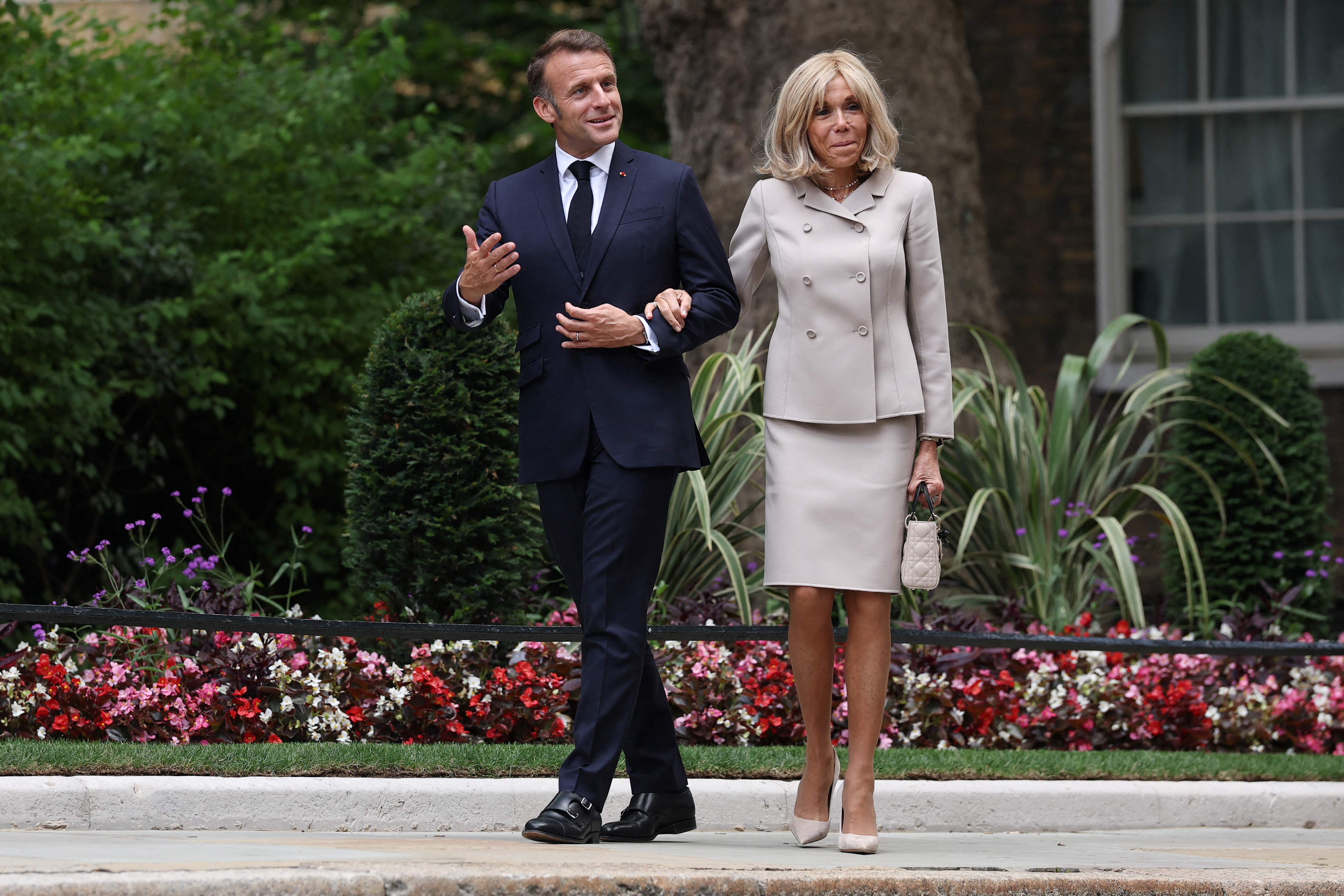 Le président Emmanuel Macron et Brigitte Macron à Londres le 9 juillet 2025, lors du deuxième jour d'une visite officielle de trois jours en Grande-Bretagne. | Source : Getty Images
