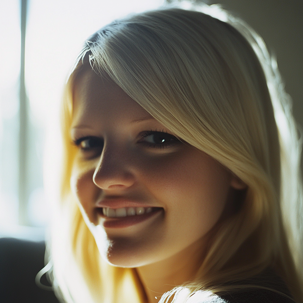 Une femme qui sourit | Source : Midjourney