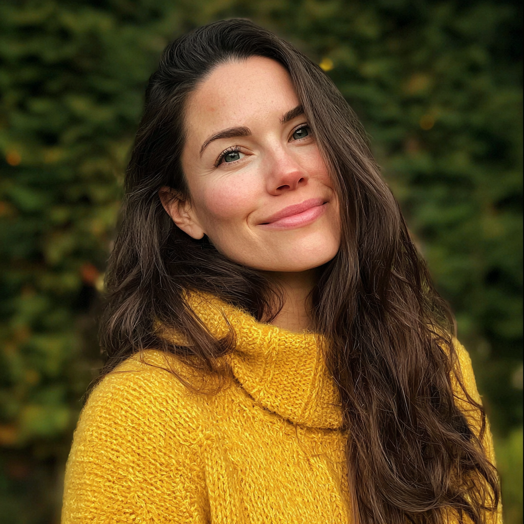 Une femme souriante se tenant à l'extérieur | Source : Midjourney