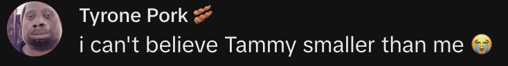 Commentaire d'internaute sur la transformation physique de Tamy | Source : tiktok.com/@tammy.l.slaton