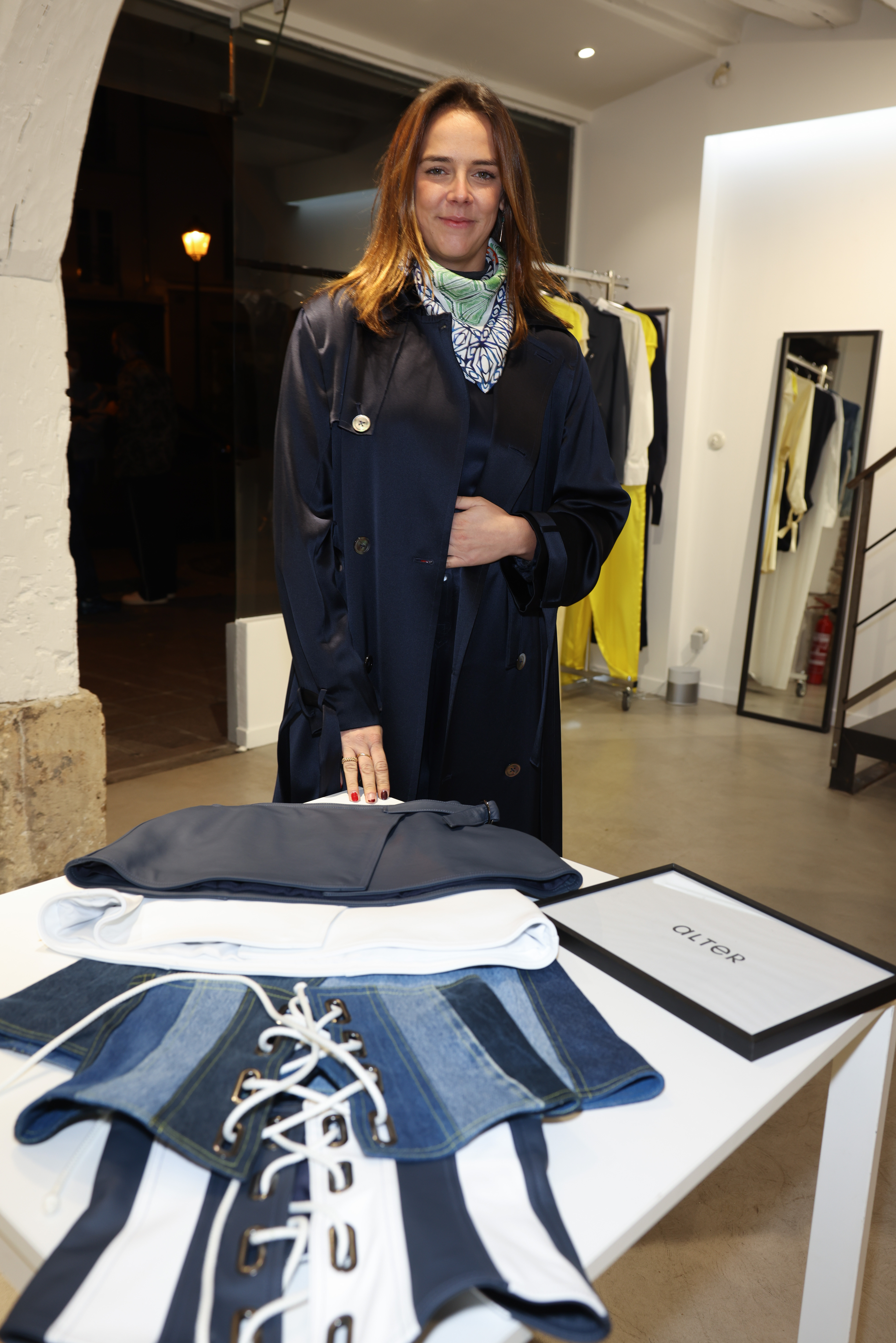 Pauline Ducruet lors du cocktail d'ouverture de sa boutique éphémère Alter le 15 octobre 2020 à Paris, en France I Source : Getty Images