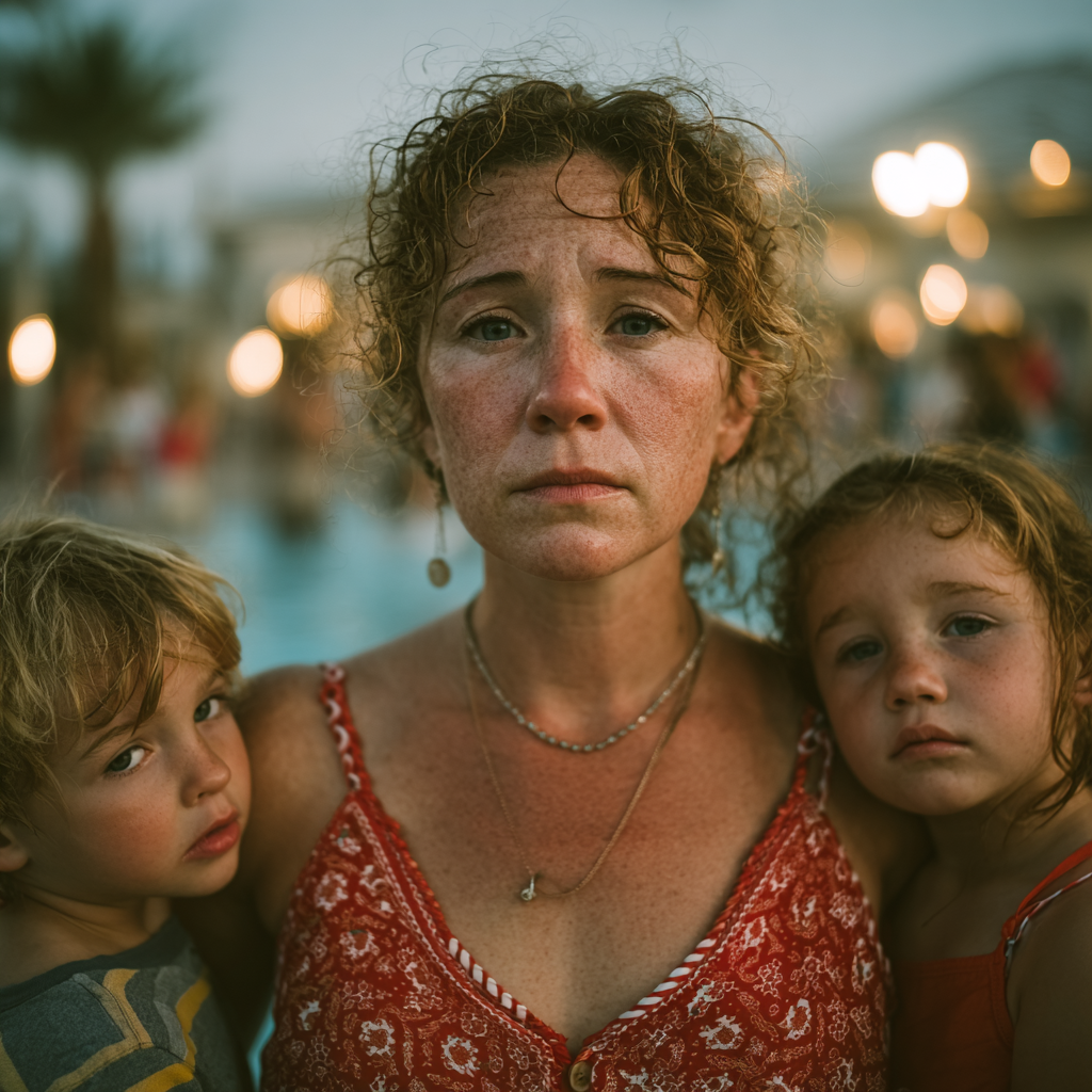 Une femme avec deux enfants | Source : Midjourney