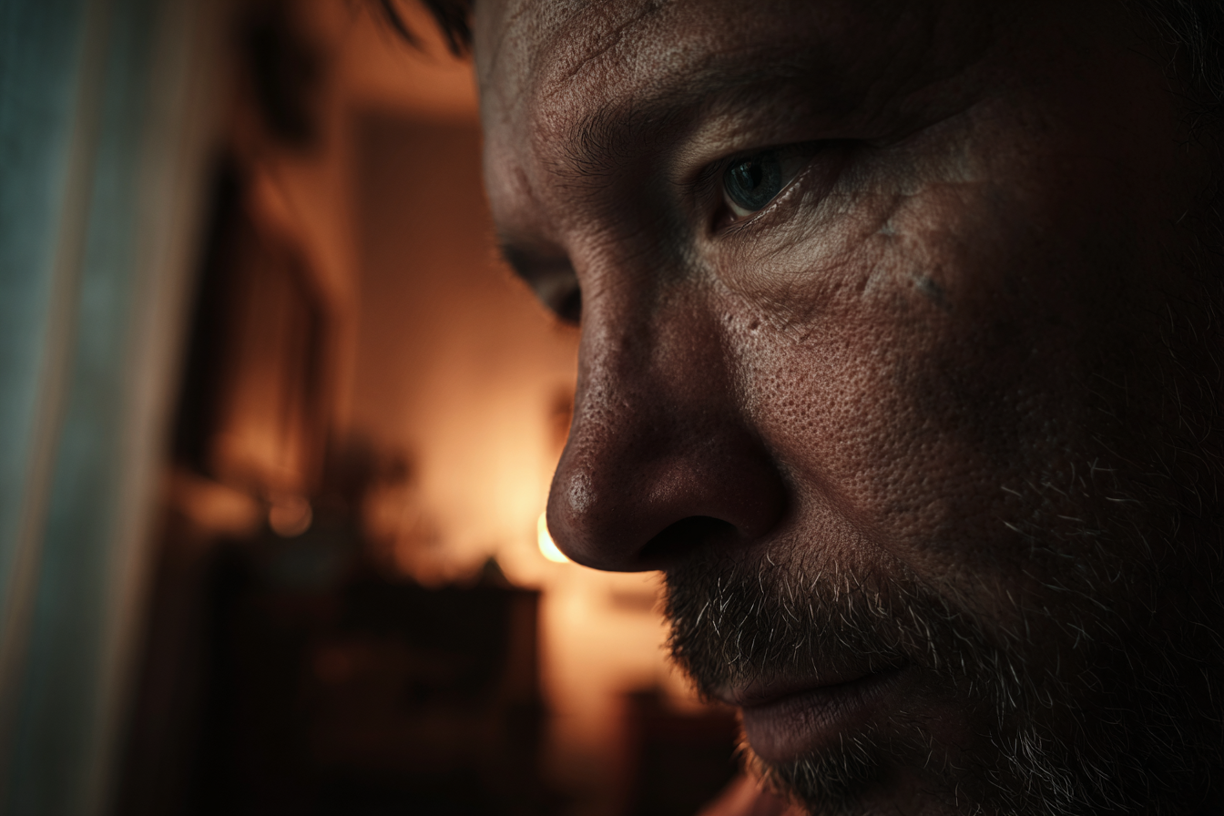 Gros plan du visage d'un homme | Source : Midjourney