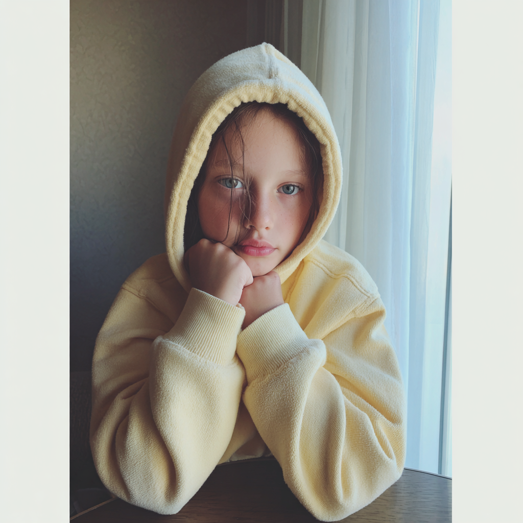 Une petite fille portant un sweat à capuche | Source : Midjourney