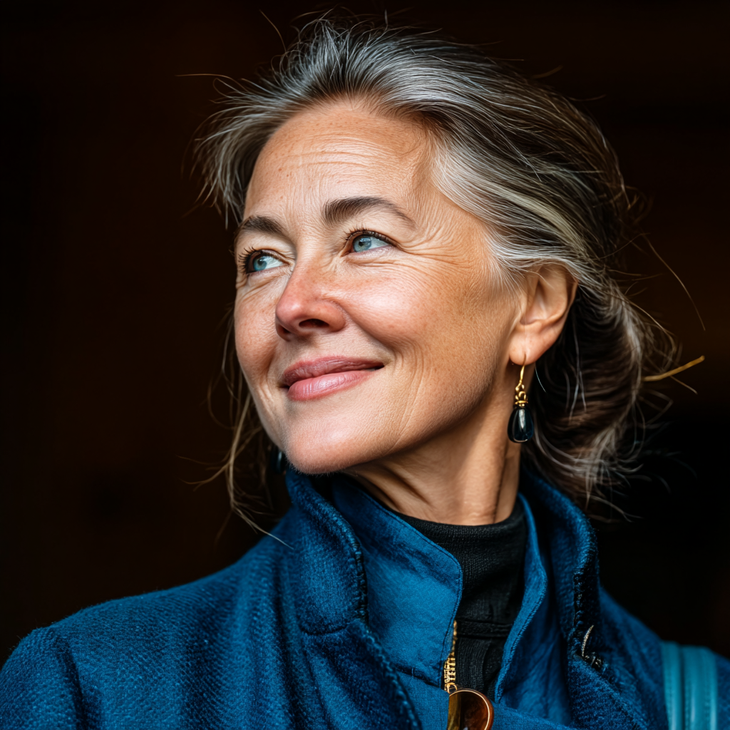 Une femme heureuse et gentille | Source : Midjourney