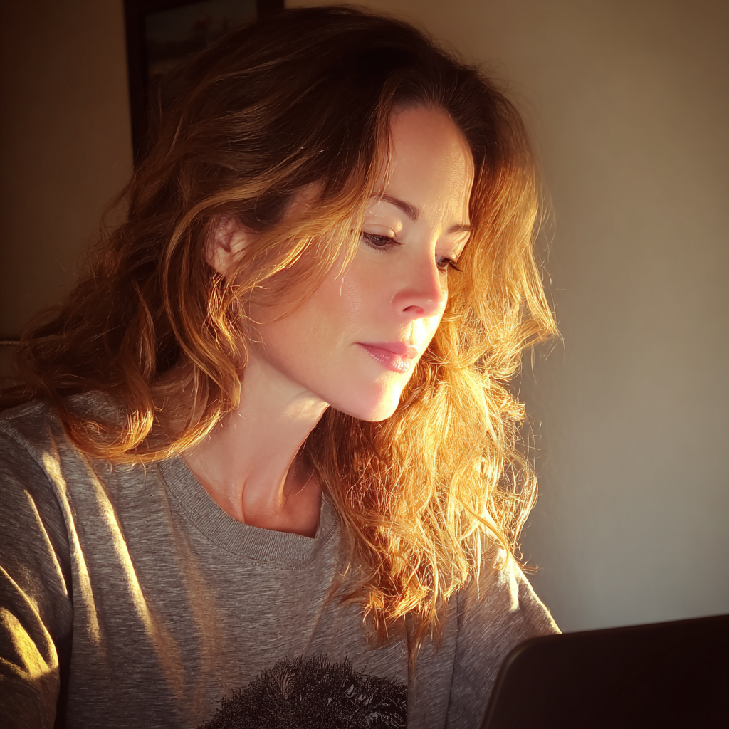 Une femme utilisant son ordinateur portable | Source : Midjourney