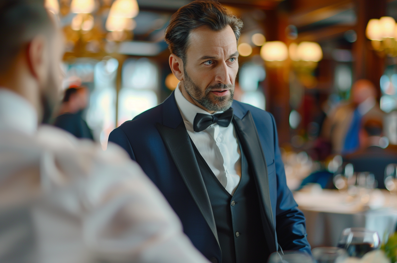 Un homme en costume élégant | Source : MidJourney