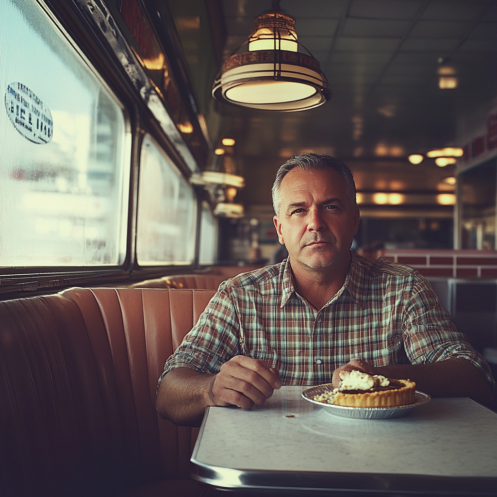 Un homme assis dans un restaurant | Source : Midjourney