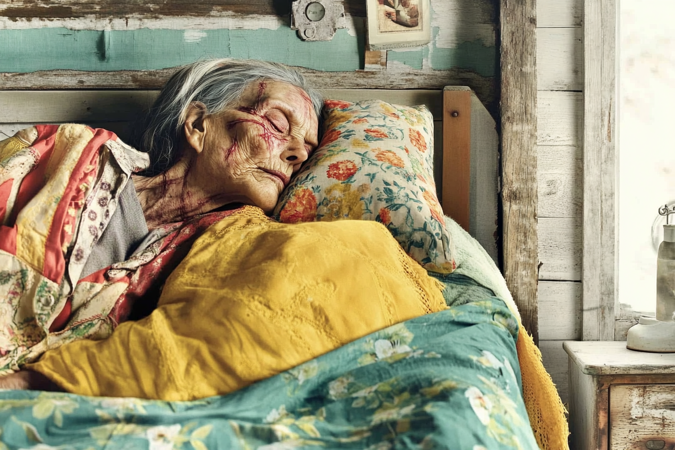 Une femme allongée dans son lit | Source : Midjourney