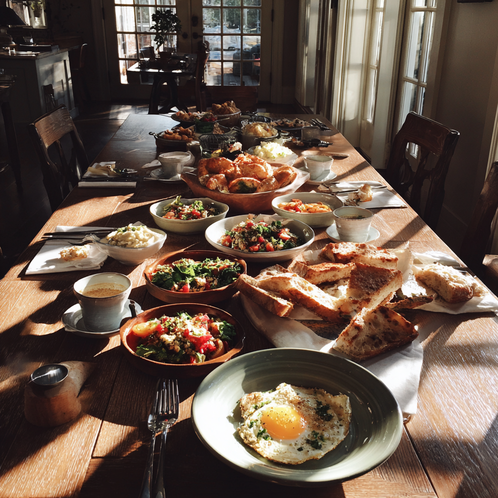 Un brunch sur une table | Source : Midjourney