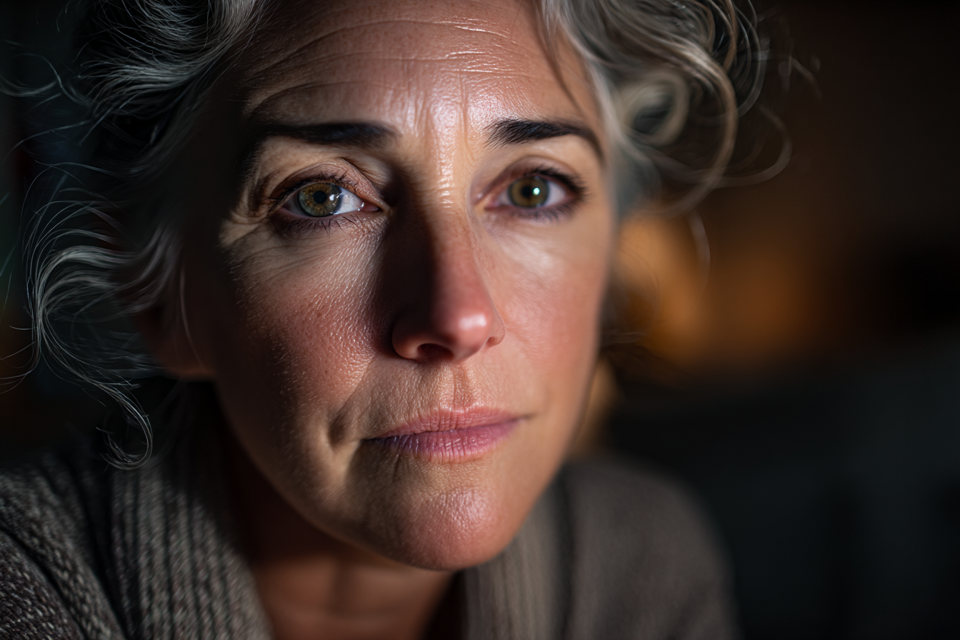 Gros plan sur le visage d'une femme | Source : Midjourney