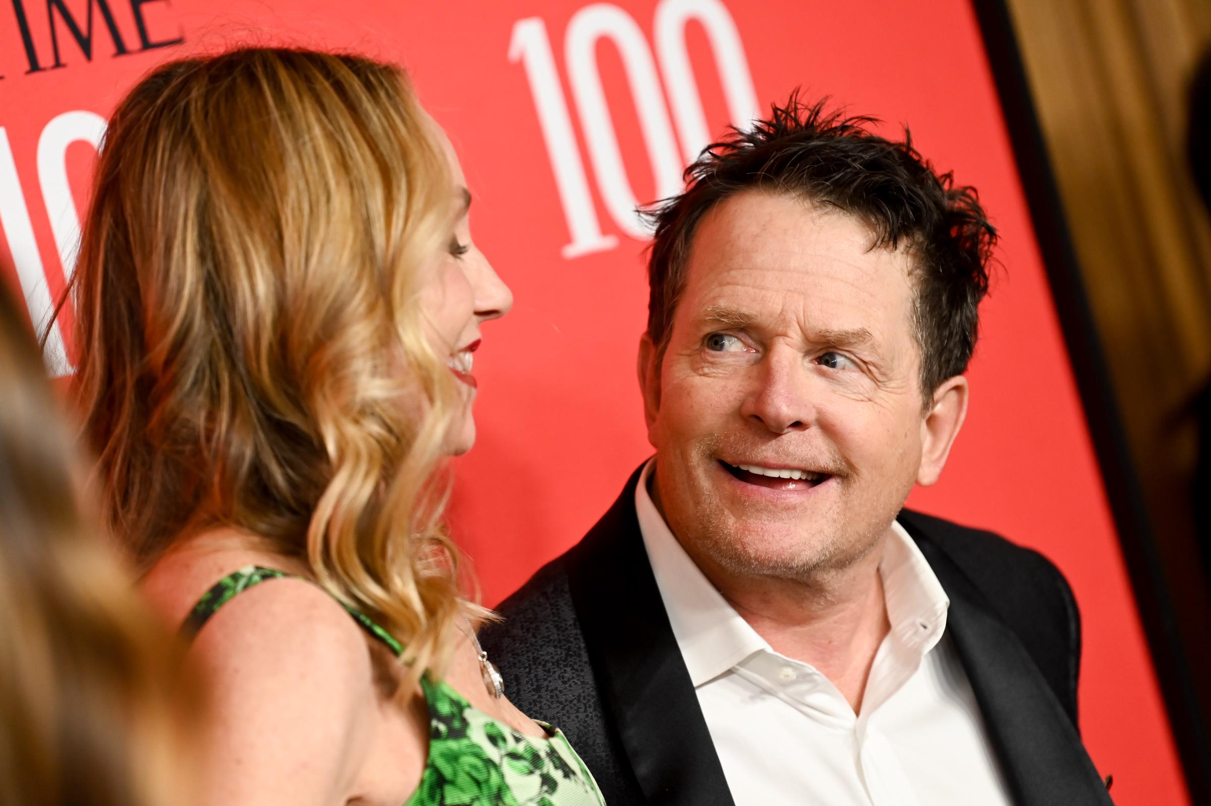 Tracy Pollan et Michael J. Fox lors du gala TIME100, le 25 avril 2024, à New York. | Source : Getty Images