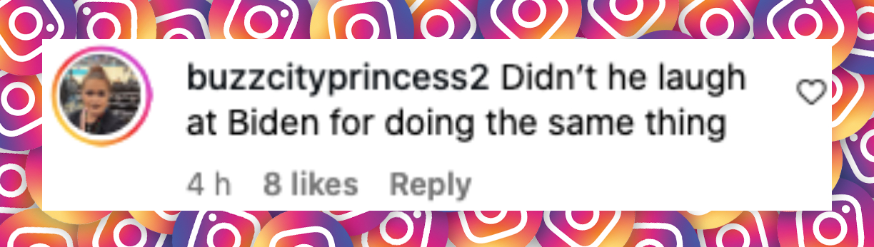Commentaire d'un internaute sur Donald Trump et Joe Biden, posté le 9 juin 2025. | Source : Instagram/tmz_tv