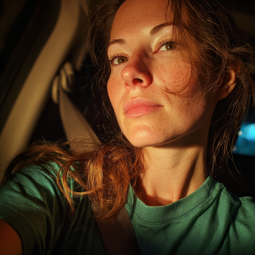 Une femme conduisant une voiture | Source : Midjourney