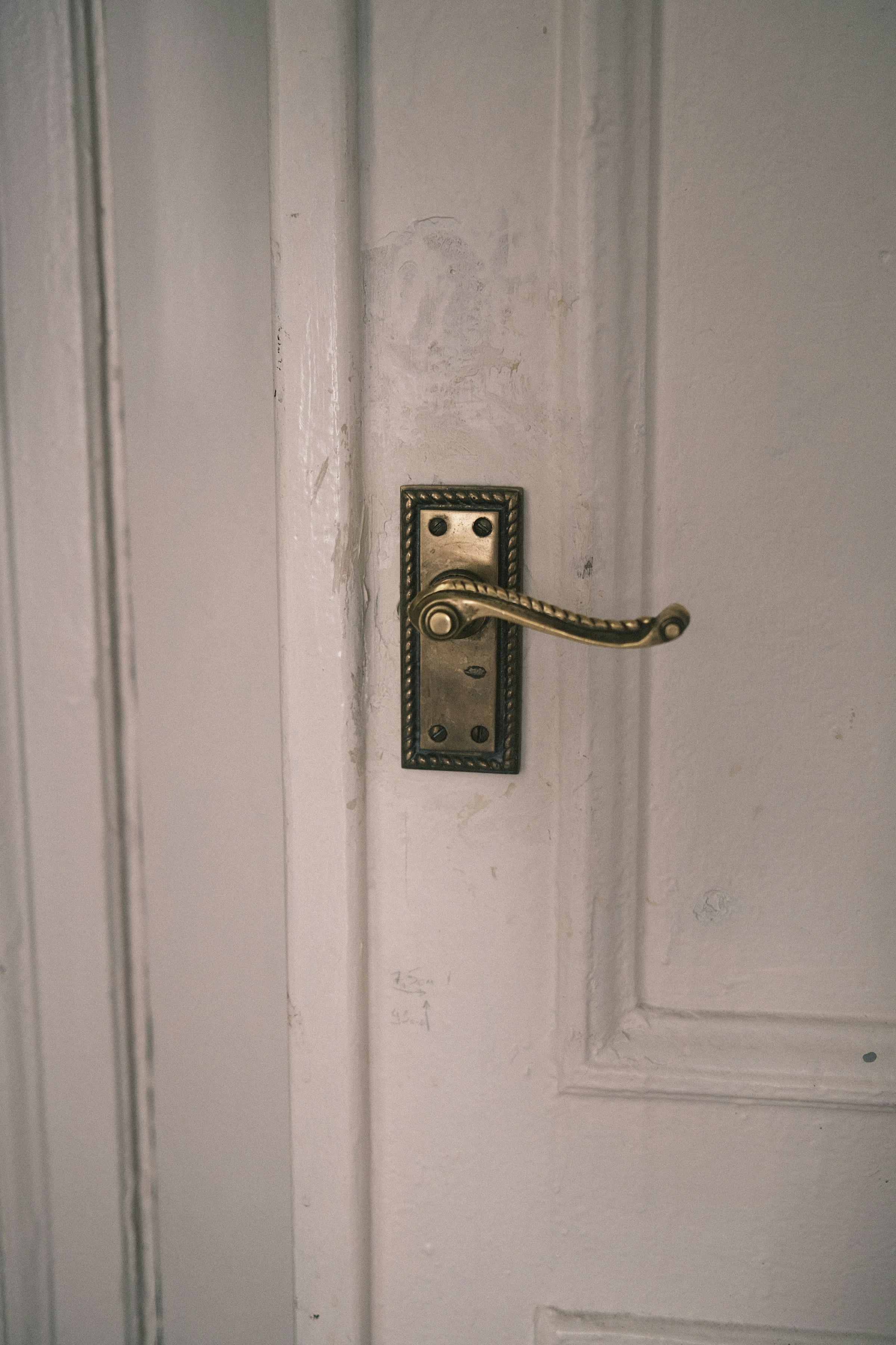 Une porte blanche avec une poignée en laiton | Source : Unsplash