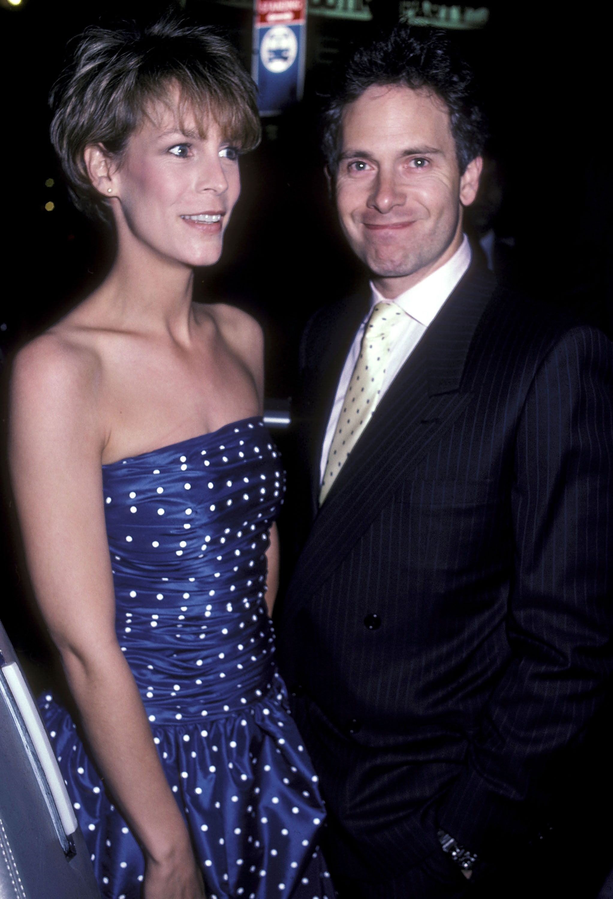 Jamie Lee Curtis et Christopher Guest lors de la première du film « Perfect » le 29 mai 1985 à New York. | Source : Getty Images