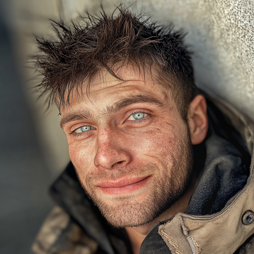 Un gros plan d'un homme | Source : Midjourney