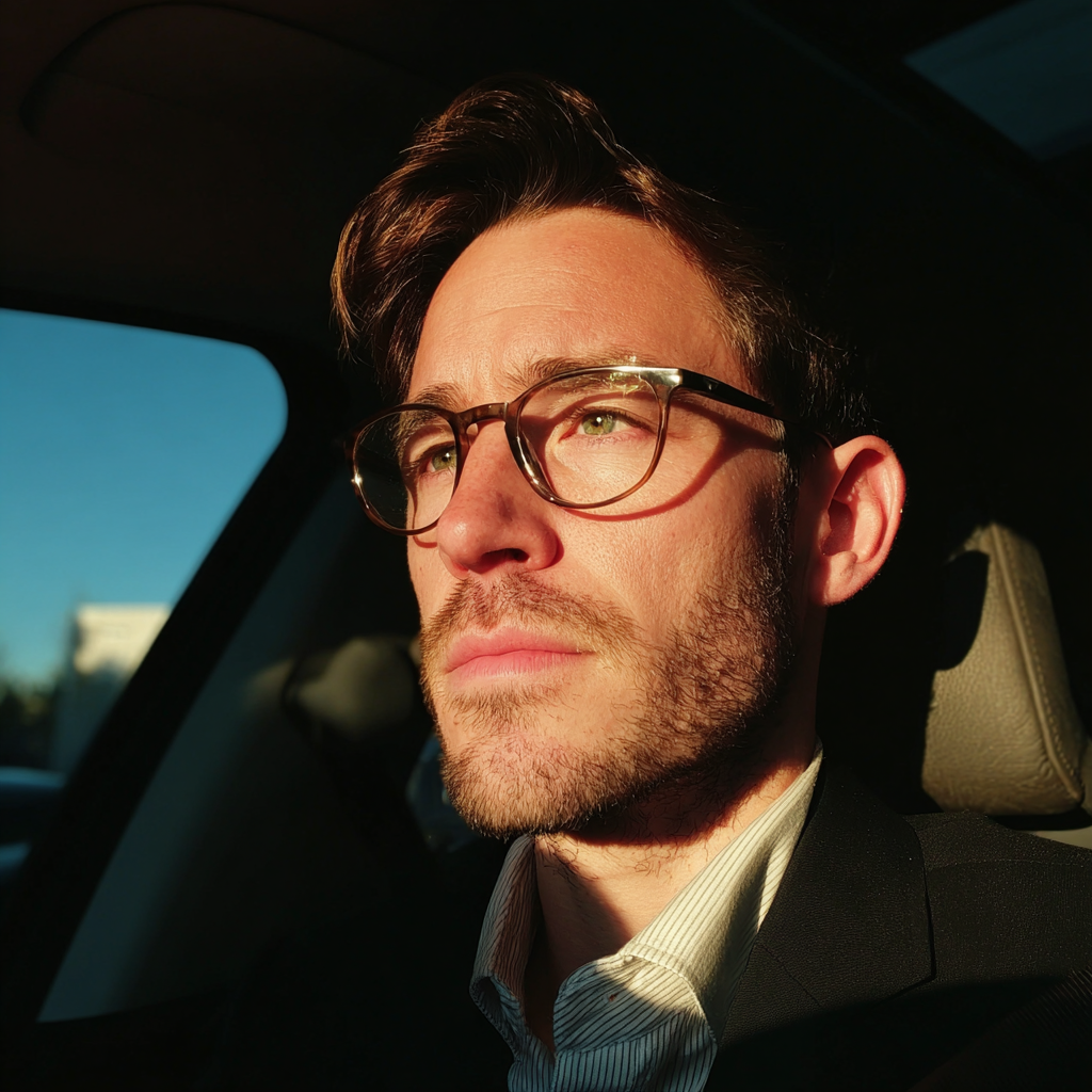 Un homme conduisant une voiture | Source : Midjourney