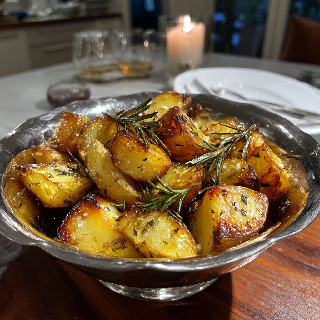 Un bol de pommes de terre rôties | Source : Midjourney