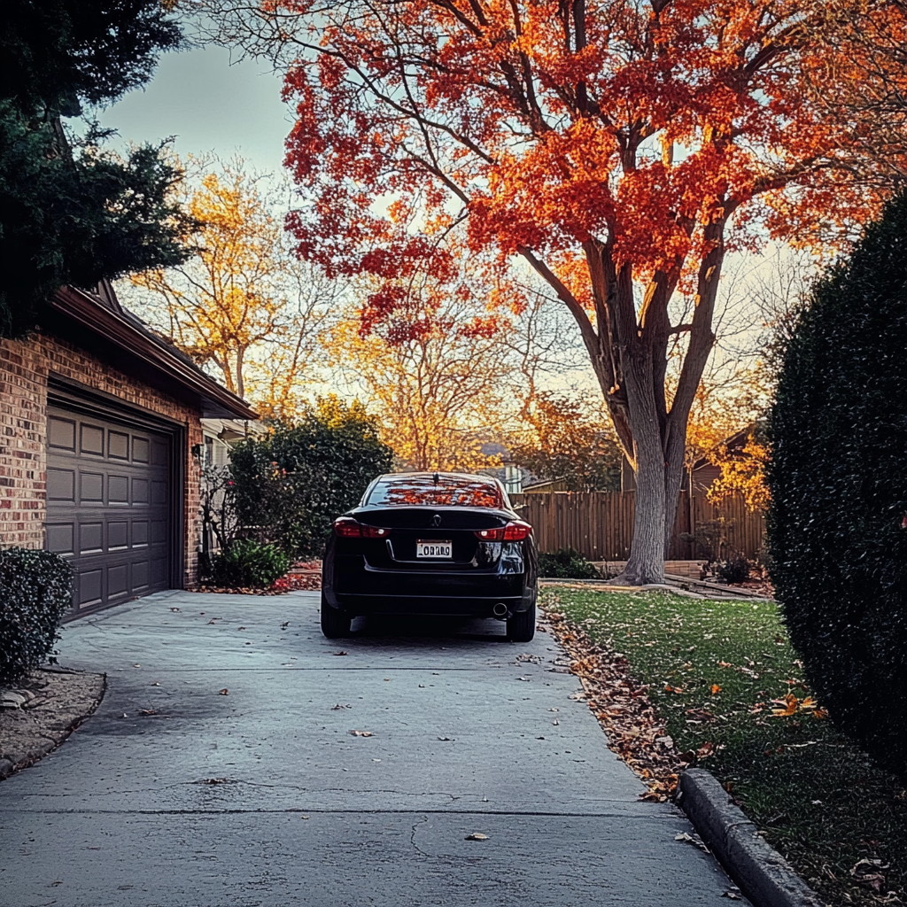 Une voiture garée dans une allée | Source : Midjourney